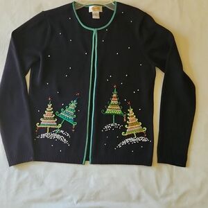 Talbots Christmas Cardigan